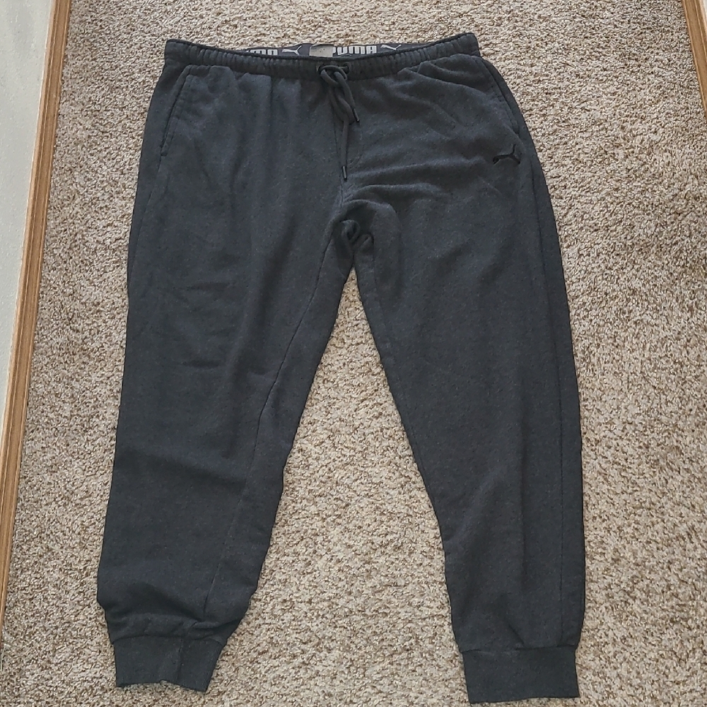 Puma Men's Charcoal Joggers - Picture 1 of 7